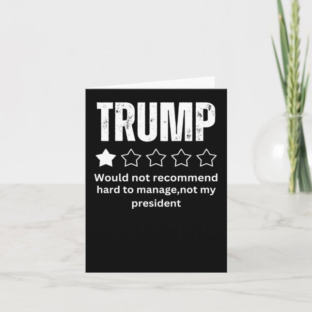 Tarjeta Revisión de Trump, no mi presidente 2025 (Anverso)