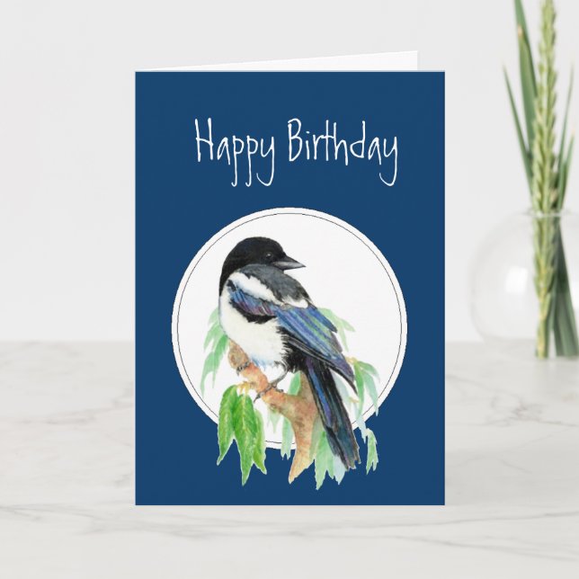 Tarjeta Revista de cumpleaños, pájaro, naturaleza, vida sa (Anverso)