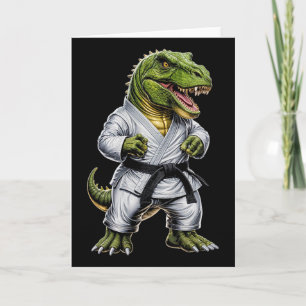 Tarjeta Rex Artes Marciales Dinosaurio Karate Judo Bjj Luc