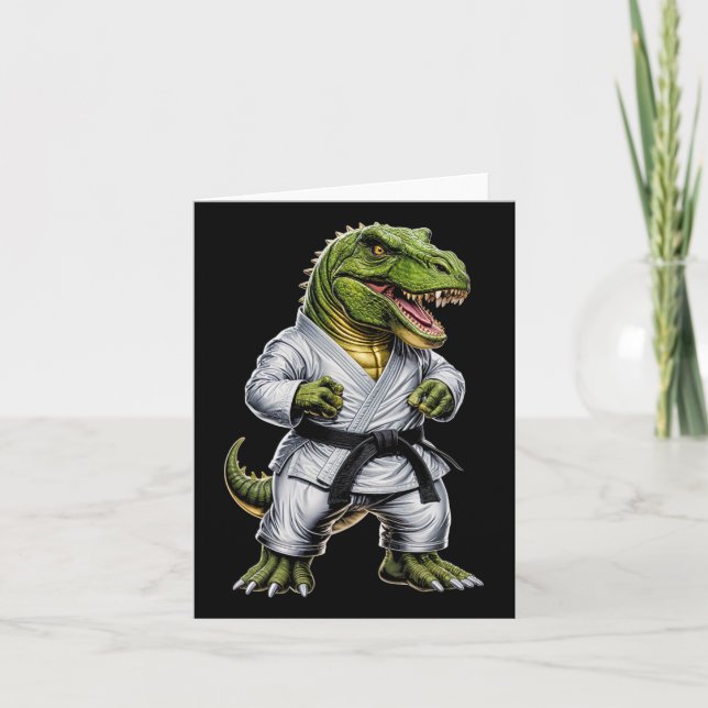Tarjeta Rex Artes Marciales Dinosaurios Karate Judo Bjj Lu (Anverso)