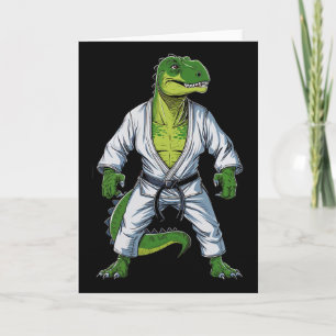 Tarjeta Rex Dinosaur Artes Marciales Artista Marcial Jiu-j