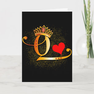 Tarjeta Rey &amp; Reina De Corazones Corona Pareja San Val