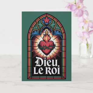 Tarjeta Rey Católico Monárquico Sagrado Corazón de Dios
