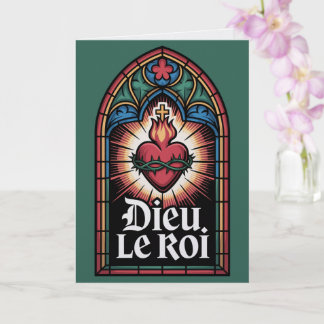 Tarjeta Rey Católico Monárquico Sagrado Corazón de Dios
