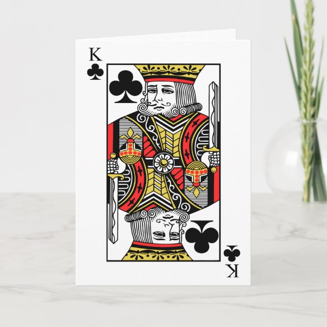 Tarjeta Rey de clubs (Anverso)