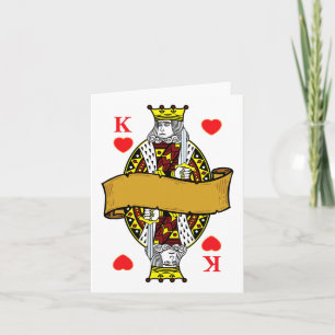 Tarjeta Rey de Corazones Jugando Cartas De Halloween Disfr