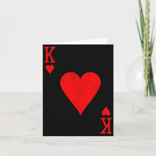 Tarjeta Rey De Corazones Pareja Coincidente San Valentín D