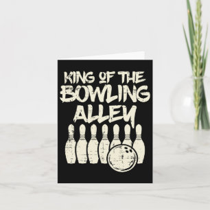 Tarjeta Rey De La Calle Bowling Bowler Papá Hombres Niño