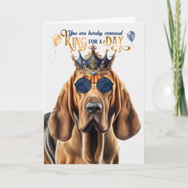 Tarjeta Rey de perro sangriento por un día de cumpleaños g (Anverso)