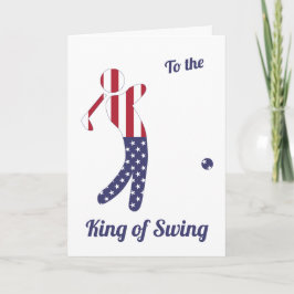 Tarjeta Rey de Swing | Bandera estadounidense | Día del Pa