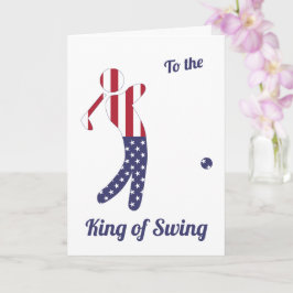 Tarjeta Rey de Swing | Bandera estadounidense | Día del Pa