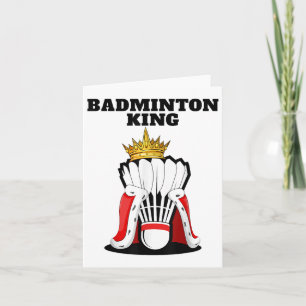 Tarjeta Rey del bádminton _ Camiseta de jugador de bádmint