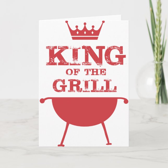 Tarjeta Rey Del Grill, Rojo (Anverso)