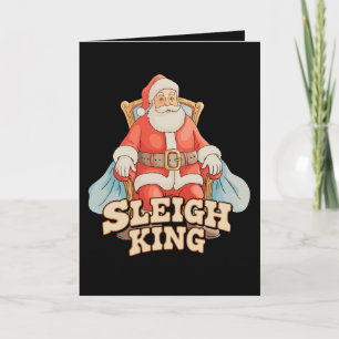 Tarjeta Rey del Trineo Santa Navidad Fiesta Temporada Navi