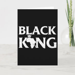 Tarjeta Rey Negro Mapa Africano Orgullo Negro Melanina Niñ