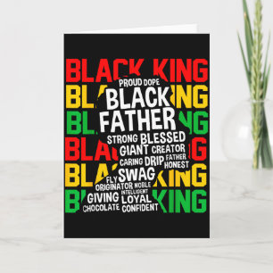 Tarjeta Rey Negro Orgulloso Padre Negro Africano Historia 