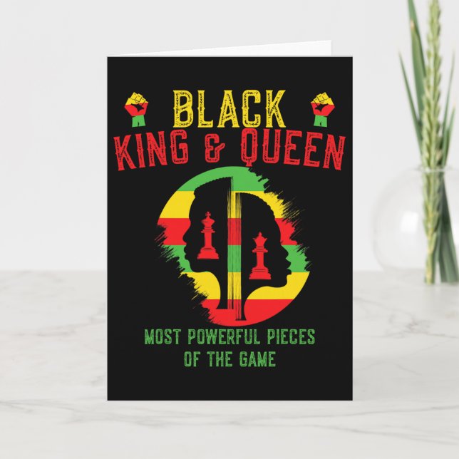 Tarjeta Rey Negro Y Reina Pieza Más Poderosa De La Ga (Anverso)