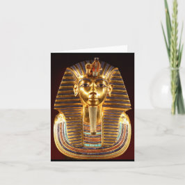 Tarjeta Rey Tutankhamun, máscara de oro, faraón egipcio
