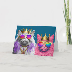 Tarjeta Rey y Reina del gato