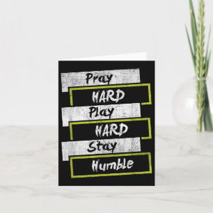 Tarjeta Reza Duro Juega Duro Permanece Humilde Motivaciona
