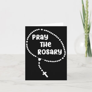 Tarjeta Reza inspiradora Al Rosario . Faith Sayings Tee