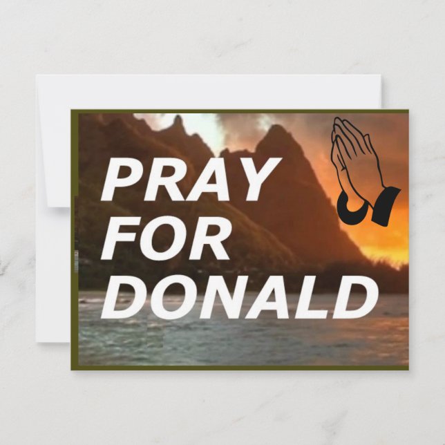 Tarjeta Reza por Donald (Trump) 5"x7" (Anverso)