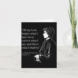 Tarjeta Reza por Nosotros St Elizabeth Ann Seton Cita de O