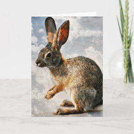 Tarjeta Rezando a los conejitos en el cielo