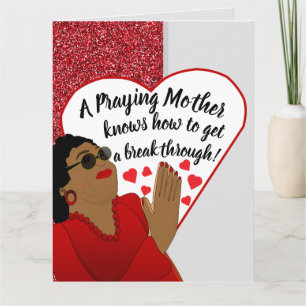 Tarjeta Rezando el Día de la Madre Inspiradora