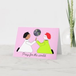 Tarjeta Rezar por el mundo: en blanco