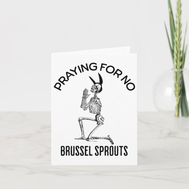 Tarjeta Rezar Por No Brussel Provoca Gracioso Skelet De Pa (Anverso)