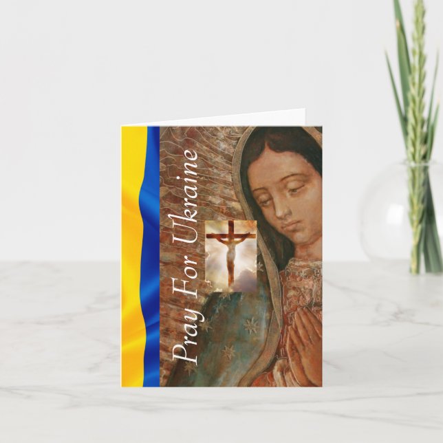 Tarjeta Rezar por Ucrania (Anverso)