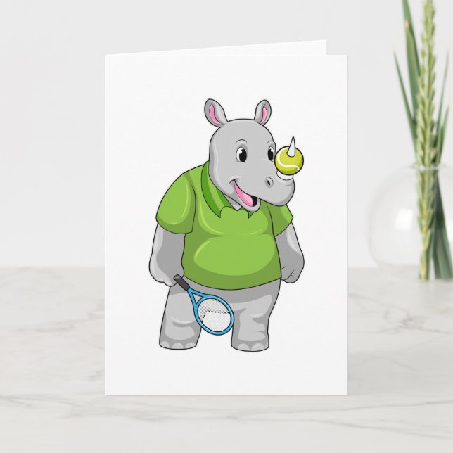 Tarjeta Rhino en el tenis con baile de tenis (Anverso)