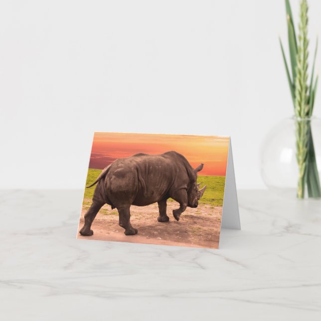 Tarjeta Rhino Sunset (Anverso)