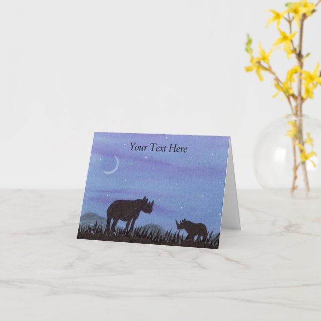 Tarjeta Rhinos (flor amarilla)