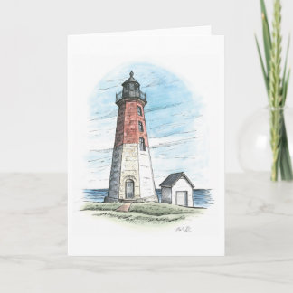 Tarjeta Rhode Island Notecard con luz Point Judith