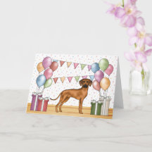 Rhodesian Ridgeback Colorful Pastel Feliz cumpleañ