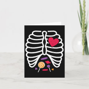 Tarjeta Rib Cage Funny Chicas de Halloween