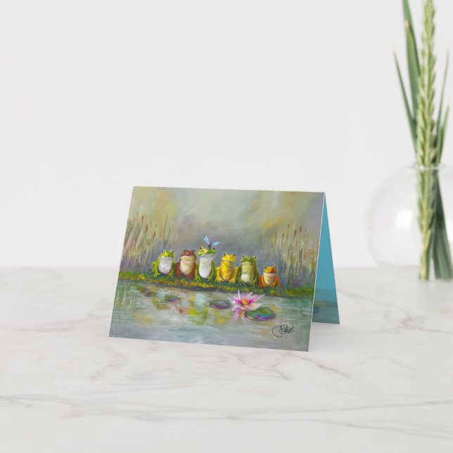 Tarjeta Ribbit River - Pintado a mano (Anverso)