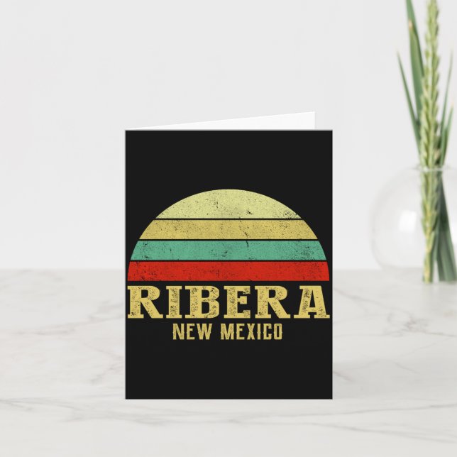 Tarjeta Ribera New Mexico Vintage Retro Sunset _1  (Anverso)