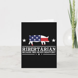 Tarjeta Ribereños Ribereños Pig Patriot Gritando Funny Bbq