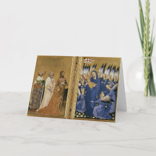 Tarjeta Richard II presentado a la Virgen y al niño