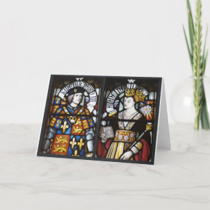 TARJETA RICHARD III Y REINA ANNE DE INGLATERRA