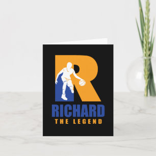 Tarjeta Richard Personalizado Player Basketball Tu Nombre 