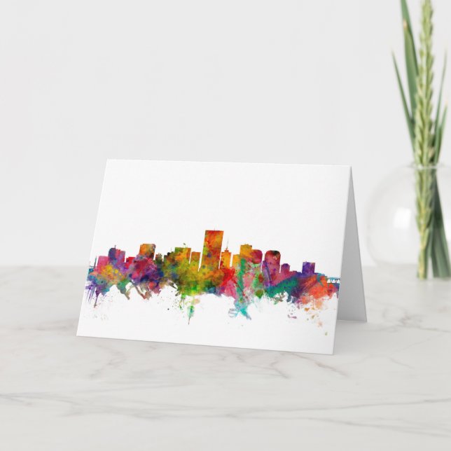 Tarjeta Richmond Virginia Skyline (Anverso)