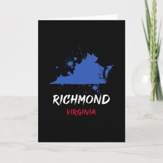 Tarjeta Richmond Virginia Va Paint Splatter Vacation Souve