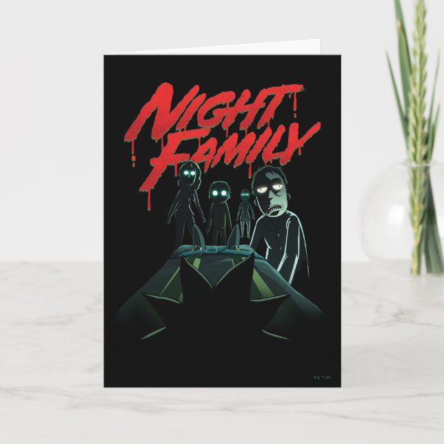 Tarjeta RICK AND MORTY™ | Familia nocturna (Anverso)