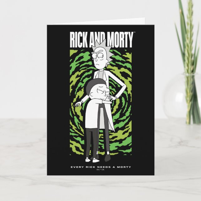 Tarjeta RICK AND MORTY™ | Morty Hugging Rick (Anverso)