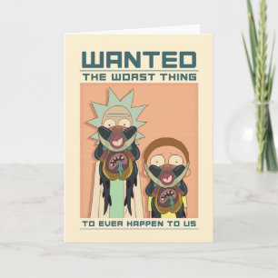 Tarjeta RICK AND MORTY™   Poster de Glorzo Wanted