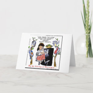 Tarjeta Rick London Ernestine Pájaros Cantores Navidad